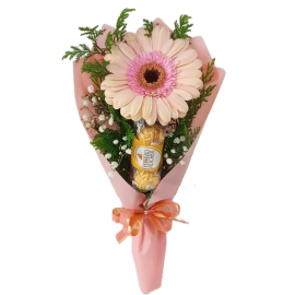 Mamãe Delicada Gerbera com Ferrero 